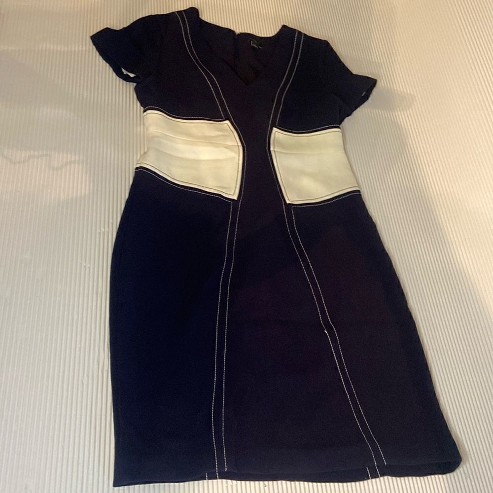 Ann Taylor Navy & White Business Work Dress 4P